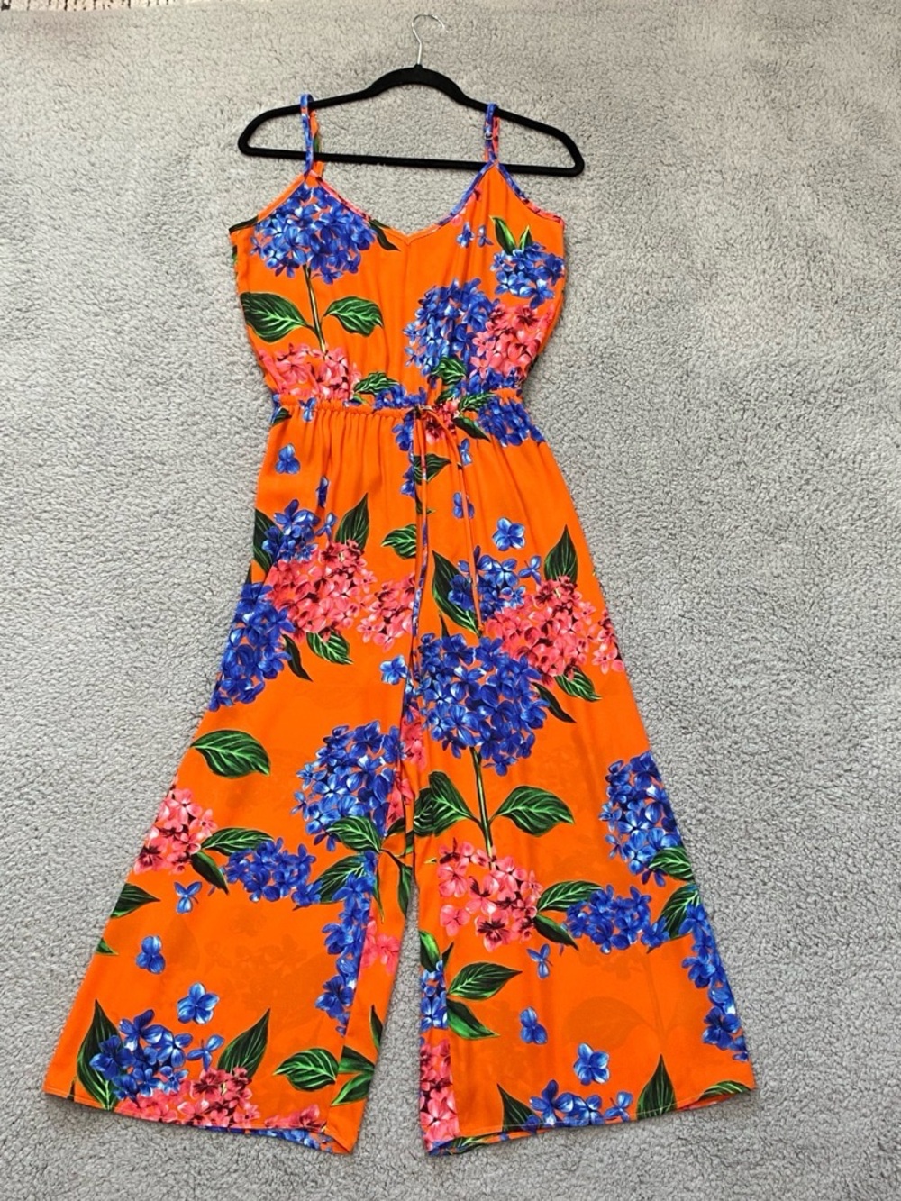 Show Me Your MuMu Orange Floral Wide-Leg Jumpsuit